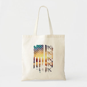 Hairdresser American Flag Hairstylist Pride Lover Tote Bag