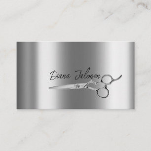 Hairdresser Appointment Reminder Black Marble Business Card