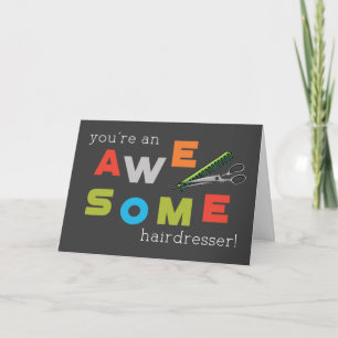 Hairdresser Appreciation Day Awesome Card