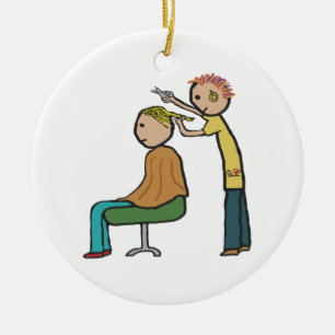 Hairdresser Ceramic Ornament