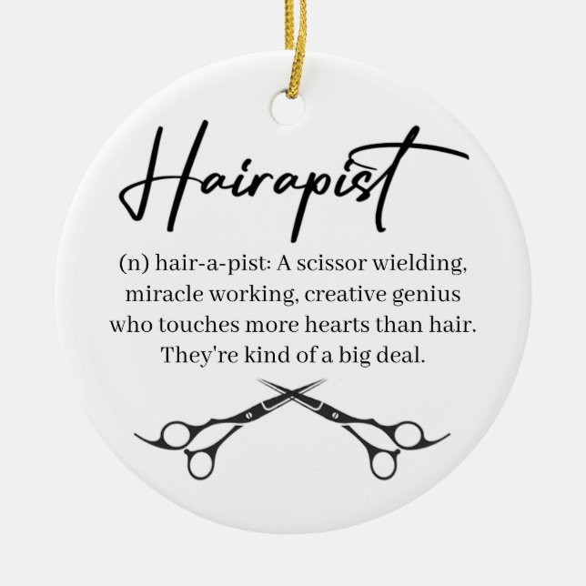 Hairdresser Christmas Ornament (Front)