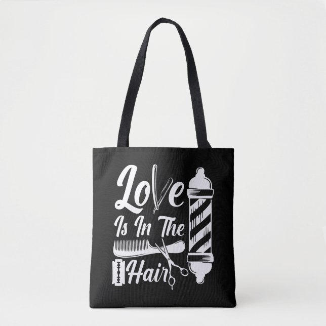 Hairdresser Cosmetology Graduation Barber Salon Tote Bag (Front)