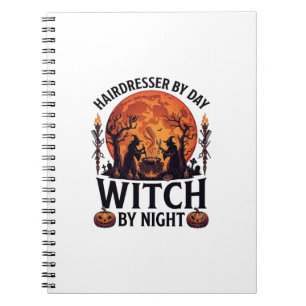 Hairdresser Day Witch Night Halloween Comb Scissor Notebook