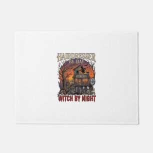 Hairdresser Day Witch Night Halloween Salon Skulls Doormat