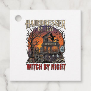 Hairdresser Day Witch Night Halloween Salon Skulls Favour Tags