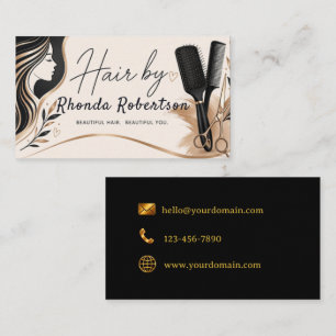 Hairdresser Elegant Business Card