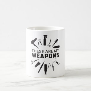 Hairdresser Hair Stylist Barber Weapons Funny Gift Coffee Mug