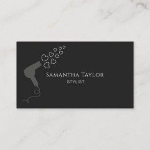 Hairdresser Hair Stylist Blow Dryer Business Card