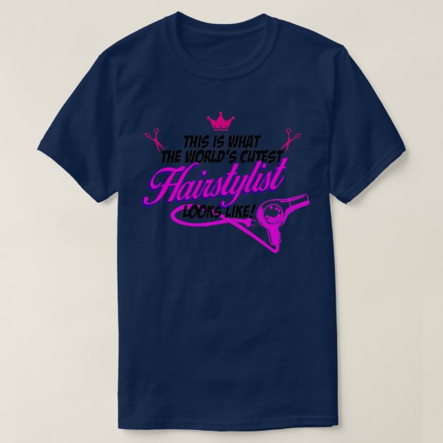Hairdresser hairdresser hair stylist T-Shirt (Design Front)