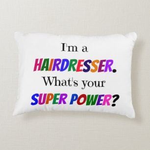 Hairdresser Humour Decorative Pillow