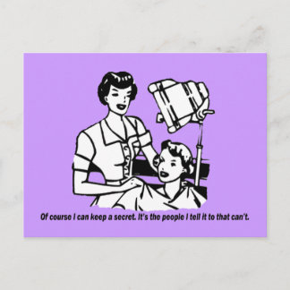Hairdresser Humour - Of course I can keep a secret Postcard