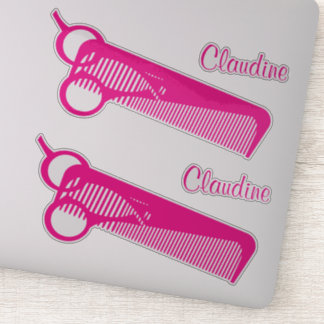Hairdresser Mirror Name Contour Sticker