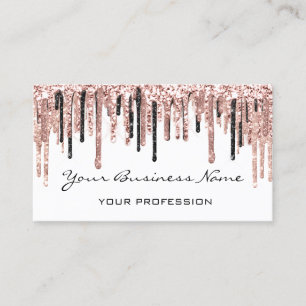 Hairdresser Nails Makeup Eyelash Rose White Business Card