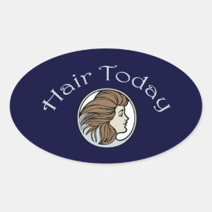 Hairdresser Oval Sticker