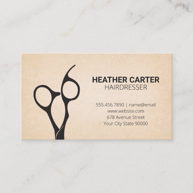 Hairdresser Scissors Appointment Card (Front)