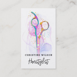 hairdresser scissors business card