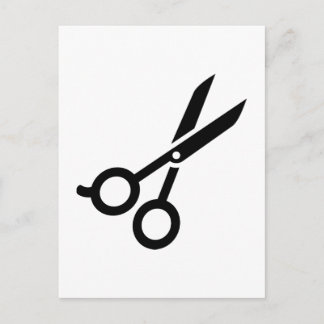 Hairdresser scissors postcard