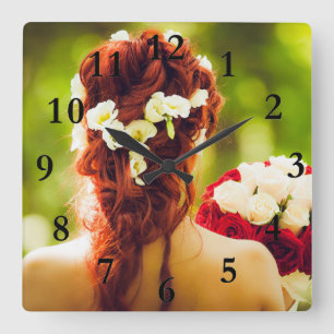 Hairdresser square wall clock