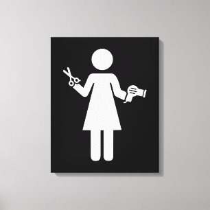 Hairdresser Symbol Canvas Print