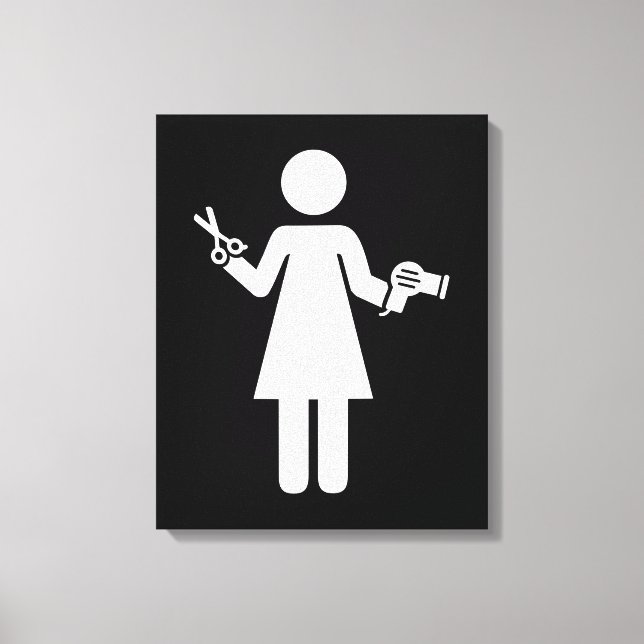Hairdresser Symbol Canvas Print (Front)