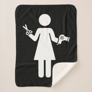 Hairdresser Symbol Sherpa Blanket