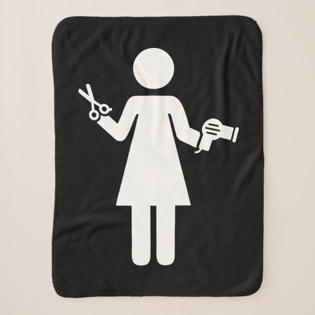 Hairdresser Symbol Sherpa Blanket (Front)