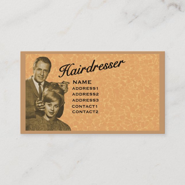 HAIRDRESSER - VERY PROFESSIONAL PROFILE (3A) BUSINESS CARD (Front)