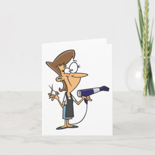 Hairdresser With Scissors Card