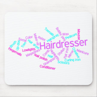 Hairdresser Word Cloud Mousepad