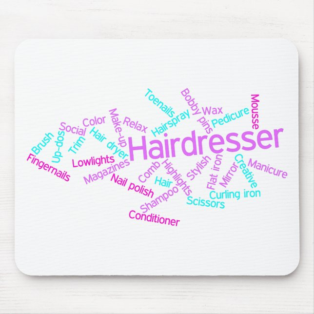 Hairdresser Word Cloud Mousepad (Front)