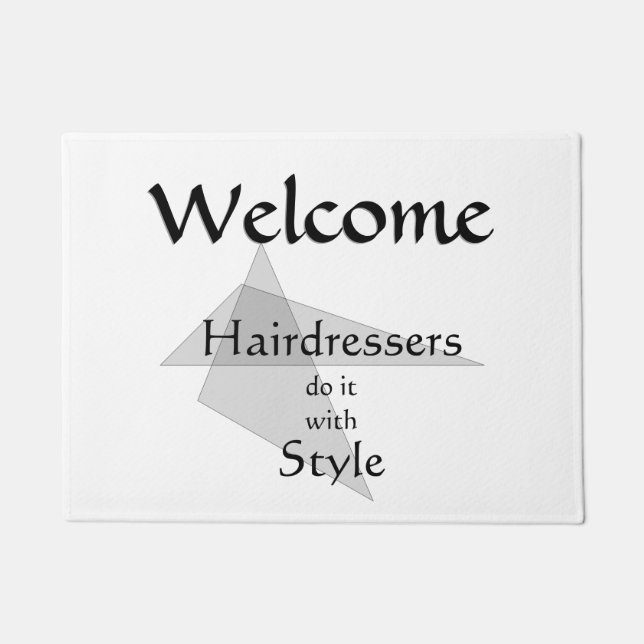 Hairdressers Do It With Style Doormat (Front)