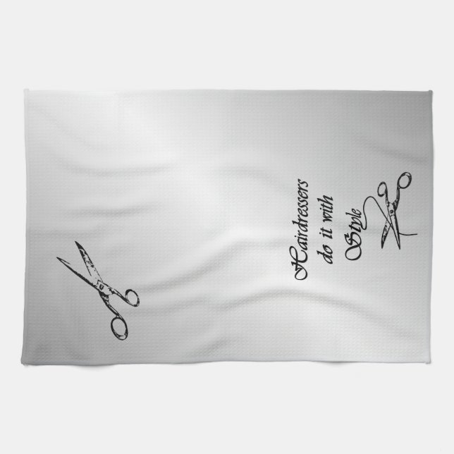 Hairdressers Do It With Style Kitchen Towel (Horizontal)