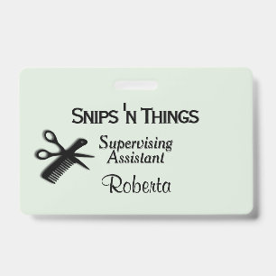 Hairdressers / Stylist ID Apple Green Badge