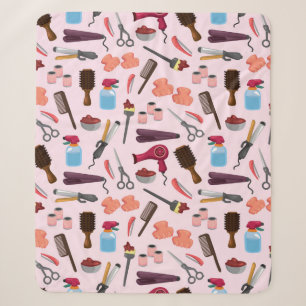 hairdressing KIT seamless pattern Sherpa Blanket