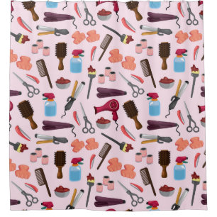 Hairdressing Tools, Seamless Stylish Pattern.