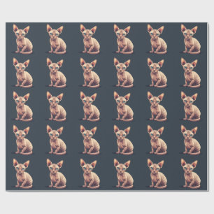 Hairless cat sphynx Christmas  Wrapping Paper