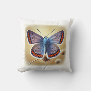 Hairstreak butterfly 211024IREF217 - Watercolor Throw Pillow