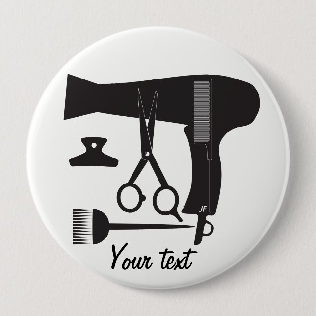 Hairstyles tools 4 inch round button (Front)