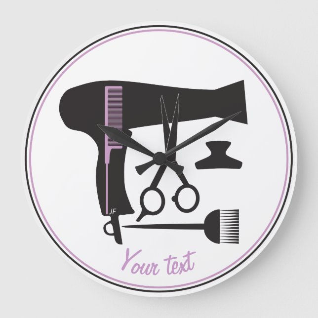 Hairstyles tools large clock (Front)