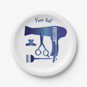 Hairstyles tools paper plate