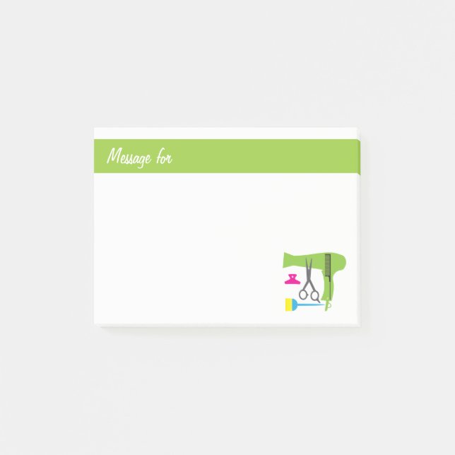 Hairstyles tools post-it notes (Front)