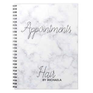 hairstylist appointment book marble grey grey