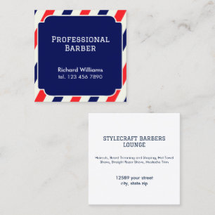 Hairstylist Barber Square Business Card