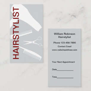 Hairstylist Bold Modern New Appointment Cards