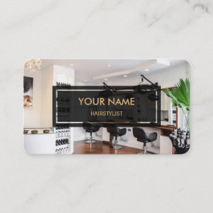 Hairstylist (Elegant Photo Overlay) Business Card