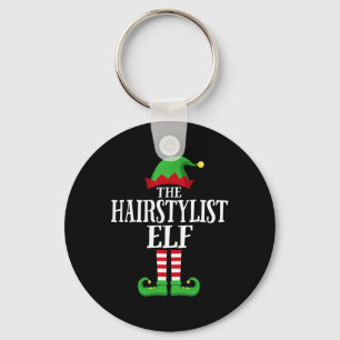 Hairstylist Elf Matching Family Group Christmas Pa Keychain