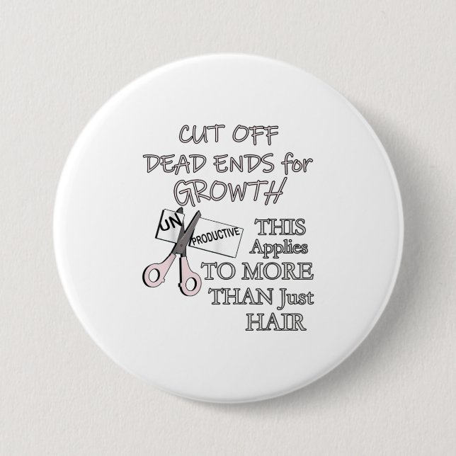 Hairstylist Gifts Hairdresser Funny Barber Quote 3 Inch Round Button (Front)