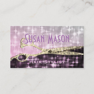 Hairstylist Glitter Glam Appointment Card