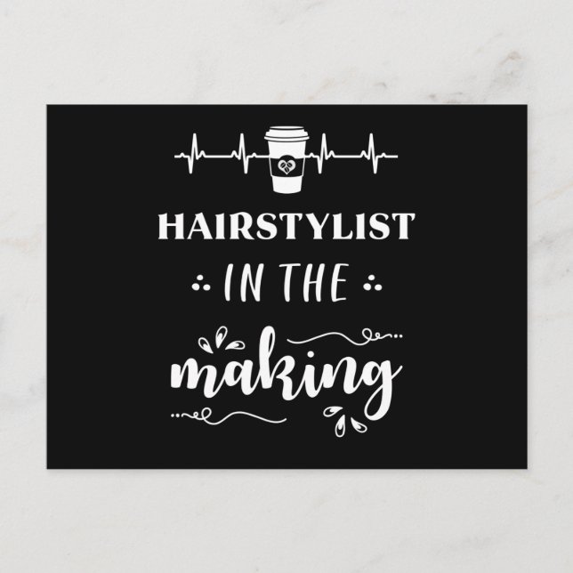 Hairstylist in the making postcard (Front)