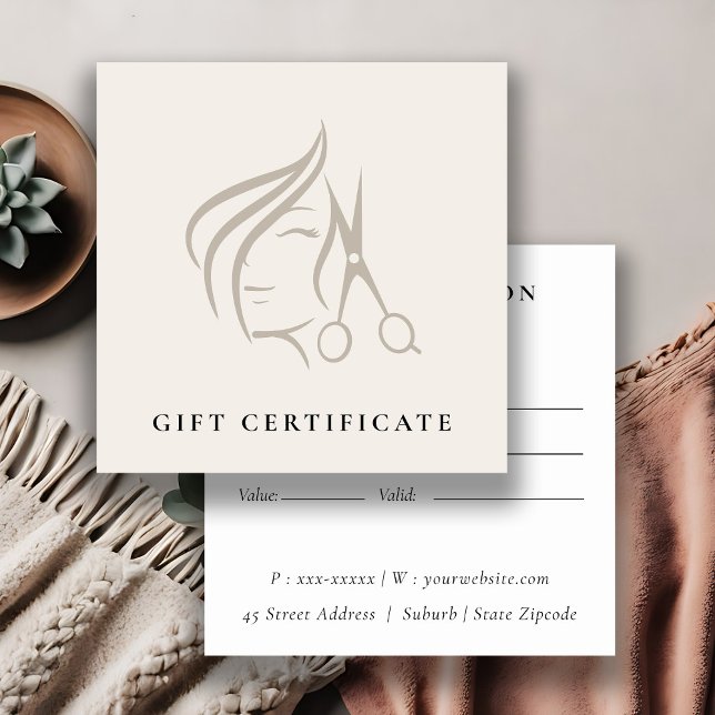 Hairstylist Ivory Hair Scissor Gift Certificate (Creator Uploaded)